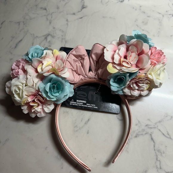 Disney Floral Headband with Pink and Blue Flowers - Picture 2 of 4